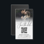 qr code couple photo save the date minimal magnet<br><div class="desc">elegant qr code couple photo save the date chic minimal magnet</div>