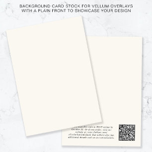 QR Code Cream Background For Vellum Overlay Invitation