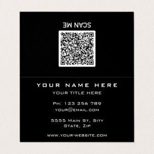 QR code Custom Colors and Font Business Card