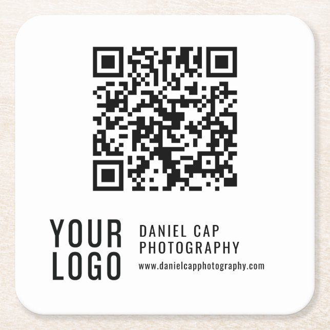 QR Code Custom Logo Coasters (Front)