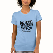 QR code custom personalised tee shirt