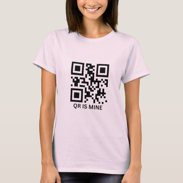 QR code custom  personalised tee shirt (Front)