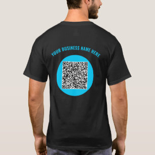 QR Code Custom Text and Colours Business T-Shirt
