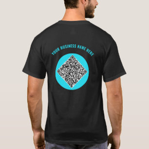QR Code Custom Text Business T-Shirt Choose Colour