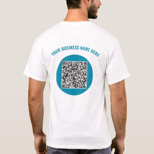 QR Code Custom Text Business T-Shirt Choose Colour