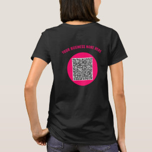 QR Code Custom Text Business T-Shirt Your Colours