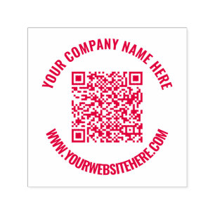 QR Code Custom Text Personalized Self-inking Stamp