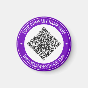 QR Code Custom Text Promotional Magnet Your Colour