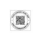 QR Code Custom Text Round Rubber Stamp Template