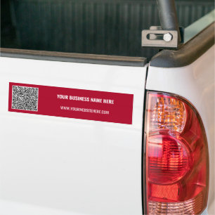 QR Code Custom Text Your Business Bumper Sticker