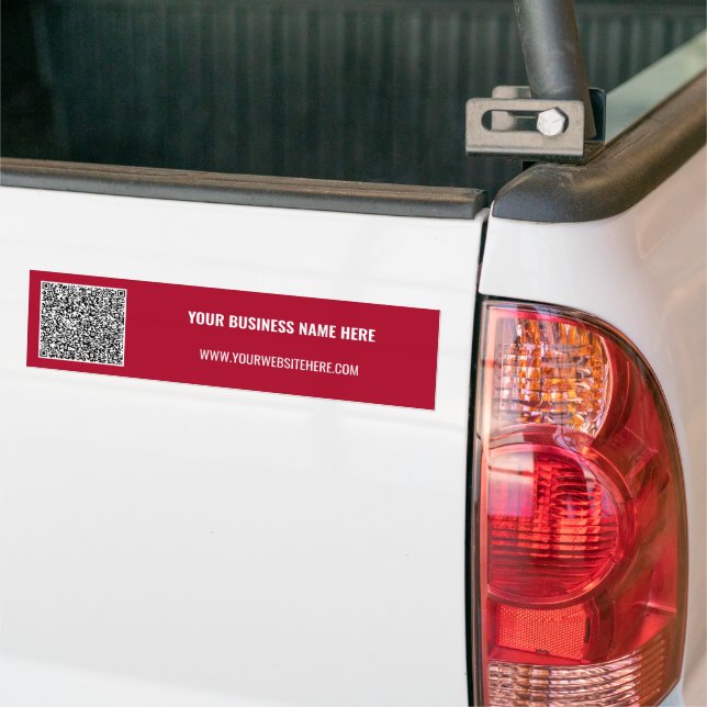 QR Code Custom Text Your Business Bumper Sticker (On Truck)