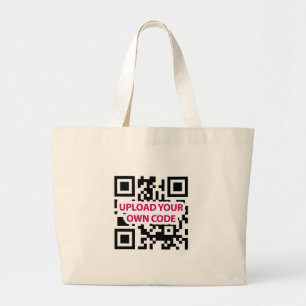 QR Code Customisable Large Tote Bag