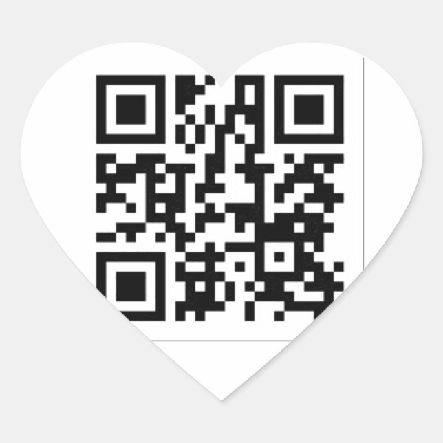 QR Code Derrick the Artist Heart Sticker (Front)