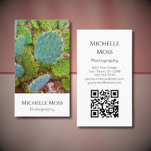 QR code Desert Cactus Professional photographer  Business Card