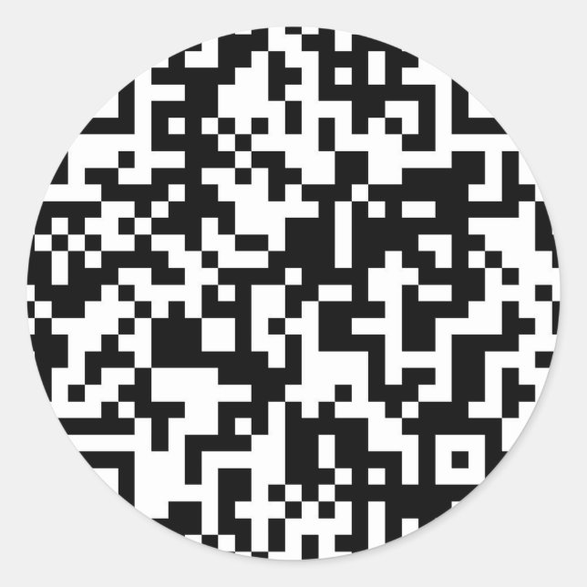 QR code design Classic Round Sticker (Front)