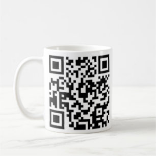 QR code Design Coffee Cup- Best on Black or Light Coffee Mug