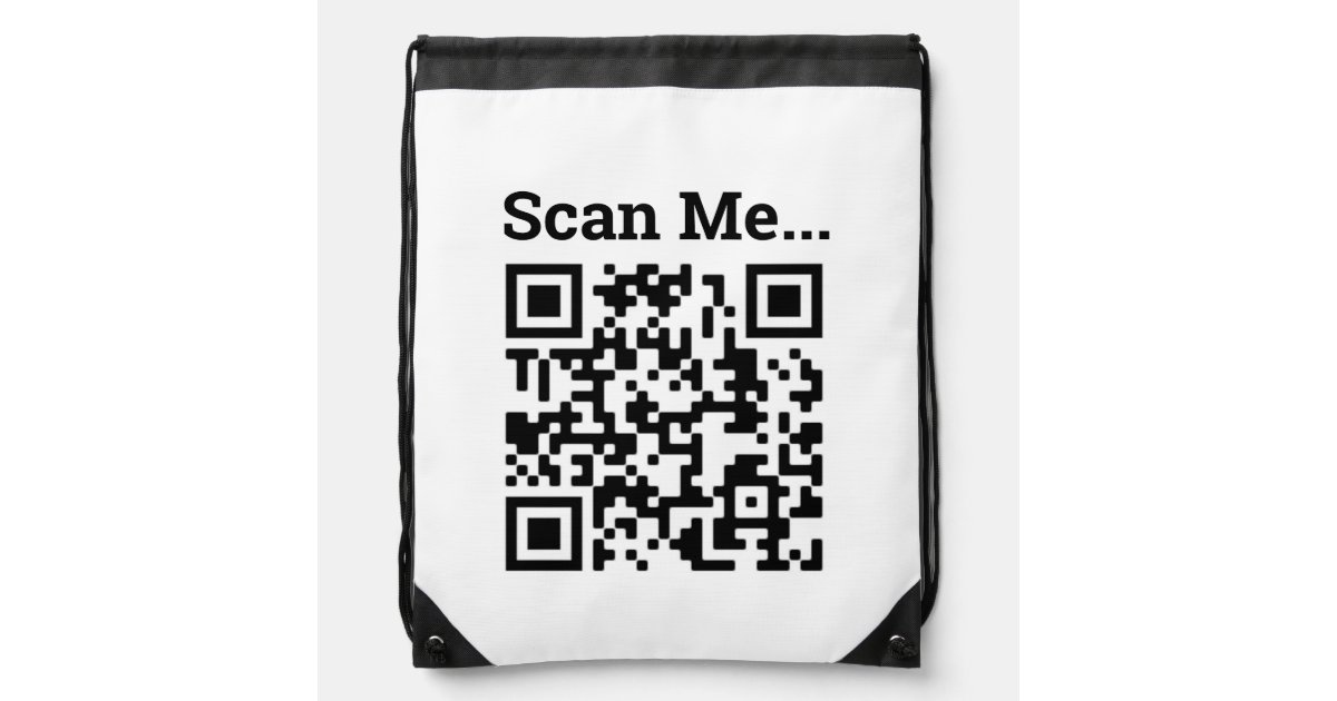 QR Code Design Drawstring Bag Zazzle