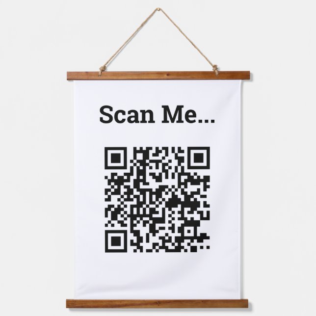 QR Code Design Hanging Tapestry (Front)