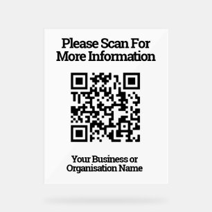 QR Code Design information Acrylic Sign