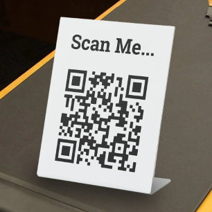 QR Code Design Pedestal Sign