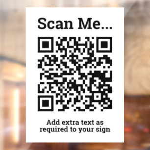QR Code Design Window Cling