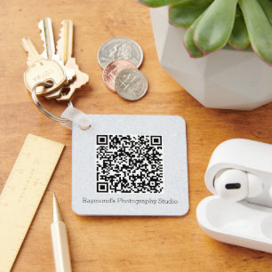 QR Code Double Sided Custom Business Site Code Key Key Ring