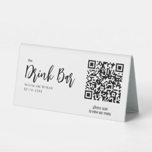 💍QR code Drinks menu Minimalist Elegant 