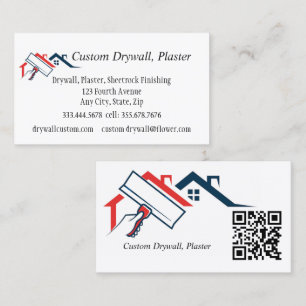 QR Code Drywall, Plaster, Sheetrock Finishing  Business Card