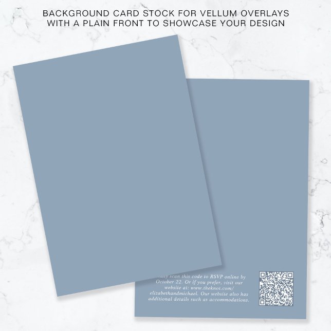 QR Code Dusty Blue Background For Vellum Overlay Invitation (Creator Uploaded)