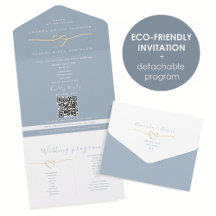 QR Code Dusty Blue Wedding