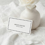 QR Code Elegant Professional Black And White Business Card<br><div class="desc">Minimalist and elegant professional black and white. It's a sophisticated look for consultant,  writer,  teacher and more.</div>