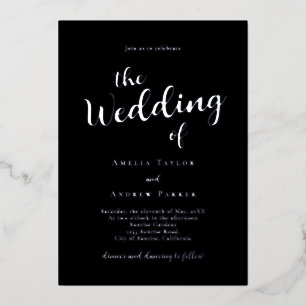 QR Code Elegant Script Calligraphy Simple Wedding