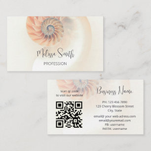 QR Code   Elegant Shell Professional Business Card