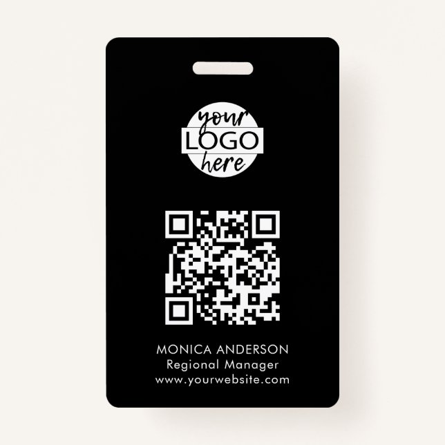 QR Code Event Badge ID Badge (Front)
