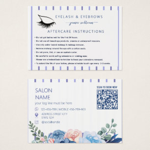 Qr Code Eye Lash Salon Aftercare Card