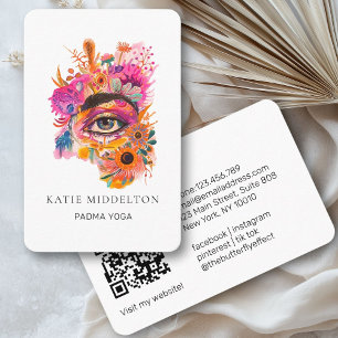 QR Code- Eye Yoga Reiki Wellness Business Card