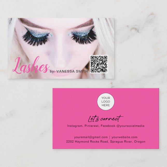 QR code eyelash extension  Business Card (Front/Back)