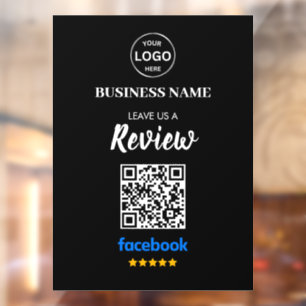 Qr Code Facebook Reviews Business Review Window Cling