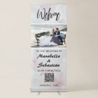 *~* QR code Floral Azalea Wedding Welcome Modern R