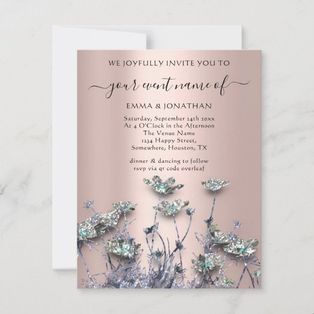  QR CODE Floral Meadow Wildflower Greenery Purple (Front)