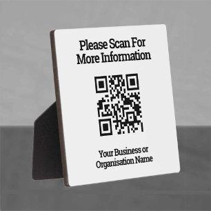 QR Code for Customer Information on a Plaque