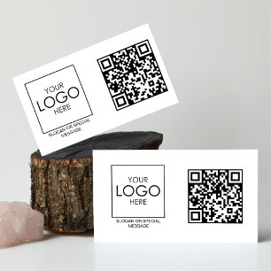 QR Code Front and Back Business Logo Professional Card