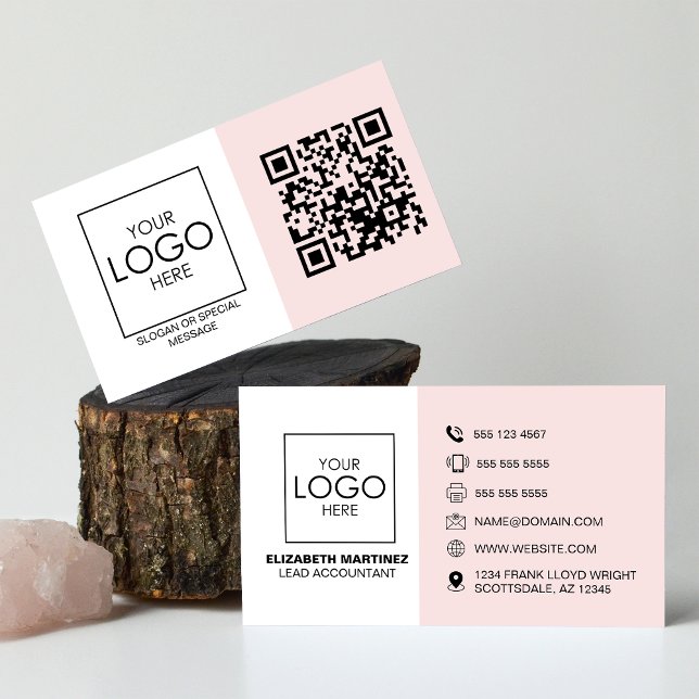 QR Code Front and Back Business Logo Professional Card (Creator Uploaded)