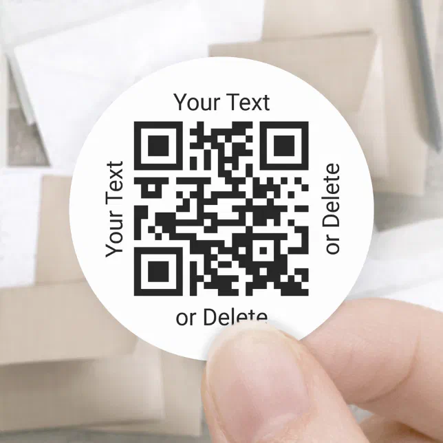 QR Code Generator Business Promotional White Classic Round Sticker | Zazzle
