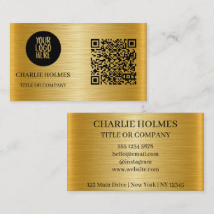 QR Code Generator & Logo Modern Minimalist White S Business Card