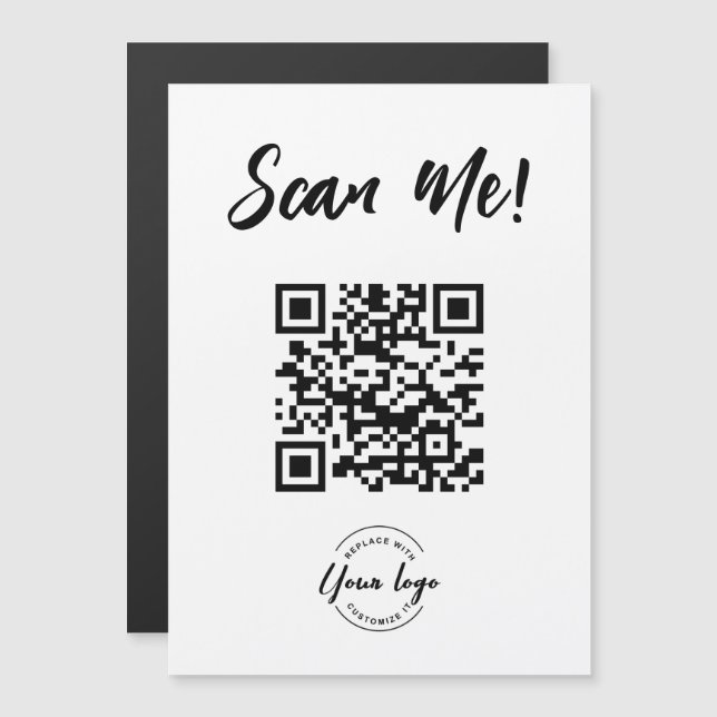 QR code Generator Scan Me Business Logo (Front/Back)