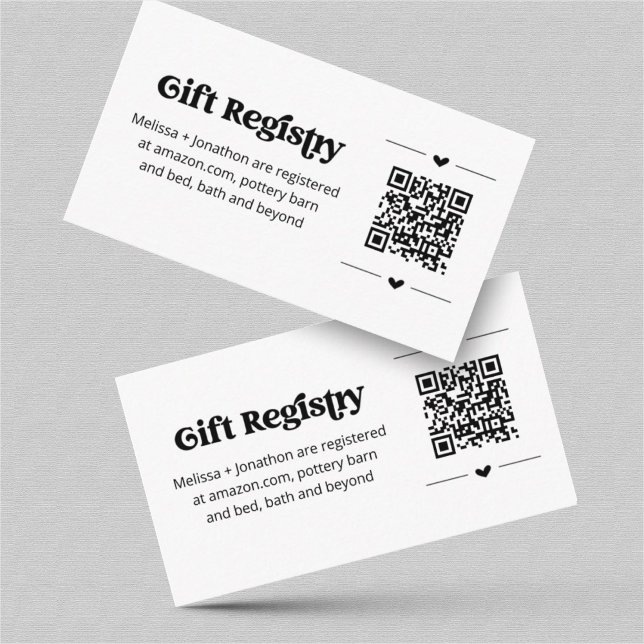 QR Code Gift Registry Card Insert (Creator Uploaded)