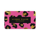 QR CODE Glam Glitter Gold Fuchsia Leopard print 