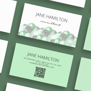 QR Code Glitter Balloons Business Card