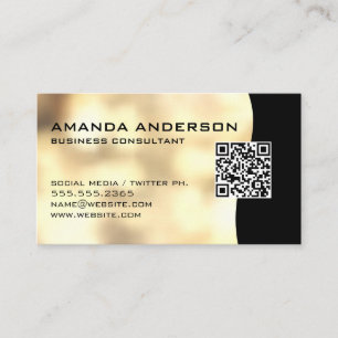 QR Code / Gold Boke Business Card